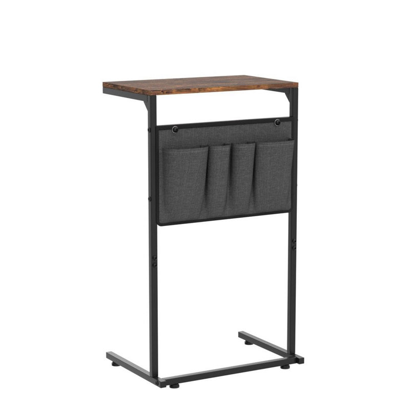 C Shaped Adjustable Height Side Table