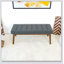 Banc Delilah (tissu) moderne, simple, confortable et durable, banc multifonctionnel