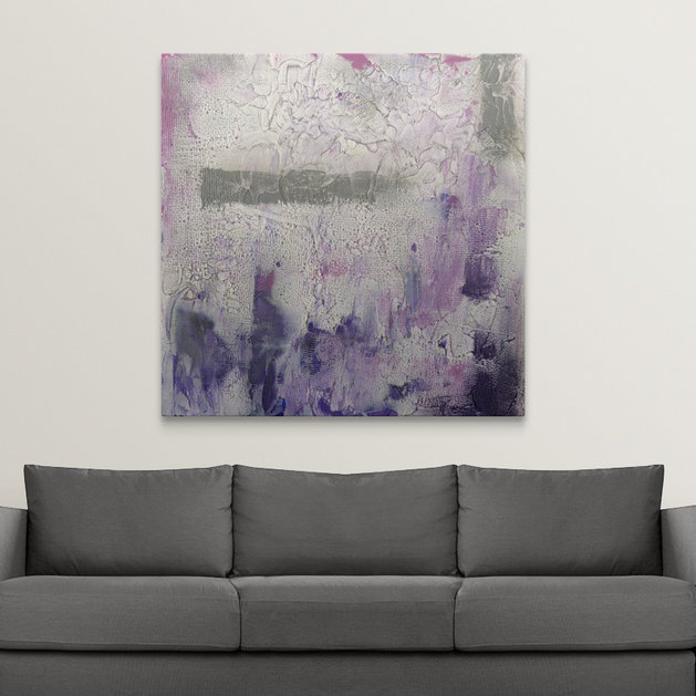 « i », reproduction d’impression jennifer Dusty Violet, H 35 po x l 35 po x P 1,5 po, Toile