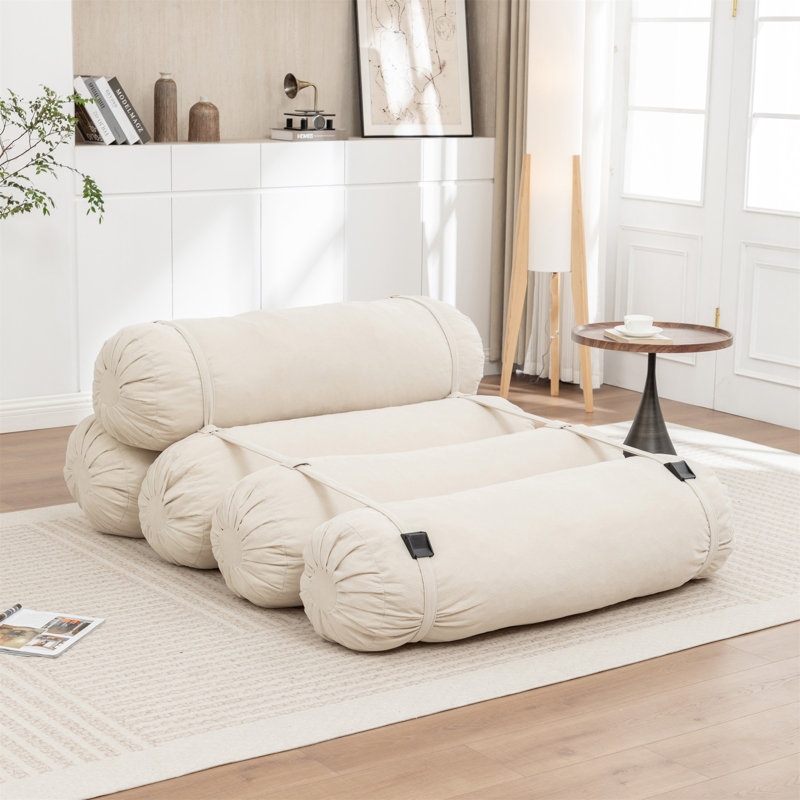 Canapé ajustable, Velours côtelé beige