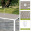  Table de patio pour l'extérieur avec trou pour parasol, table de salle à manger rectangulaire d'extérieur 63 po x 37 po pour 6 tables résistantes aux intempéries pour le jardin, la terrasse, la cour, le bord de la piscine, brun clair