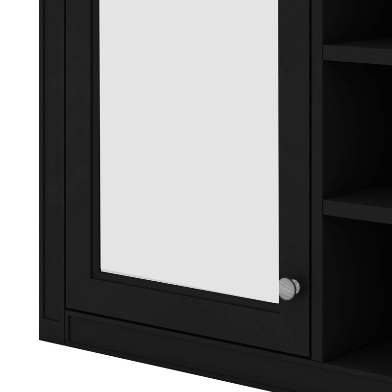 Armoire murale de rangement de salle de bain murale, armoire à pharmacie 30 po x 28 po avec porte miroir et tablette réglable