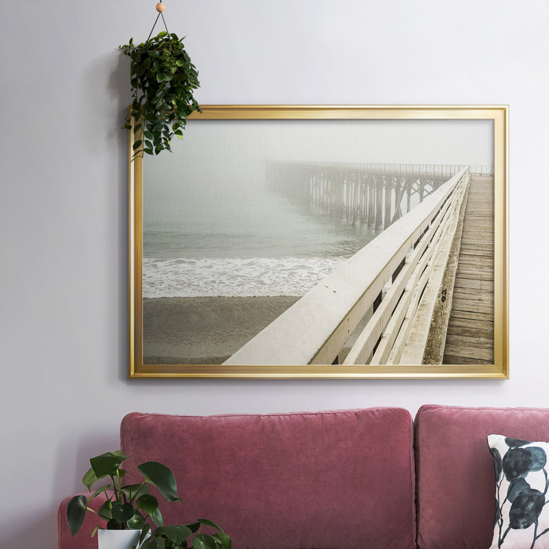 San Simeon Wharf, reproduction d'art sur toile, H 18 po x l 26 po x P 1,5 po, Or
