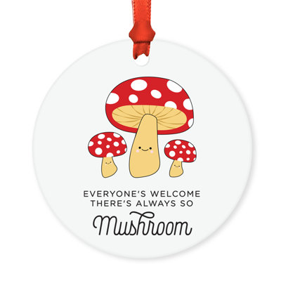Ornement en forme de boule champignon Funny Food pun