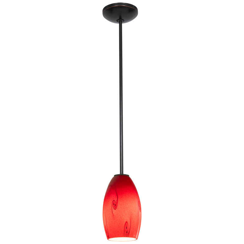 Hillpoint 1 - Light Single Pendant, Red Sky, Oil Rubbed Bronze, Rod