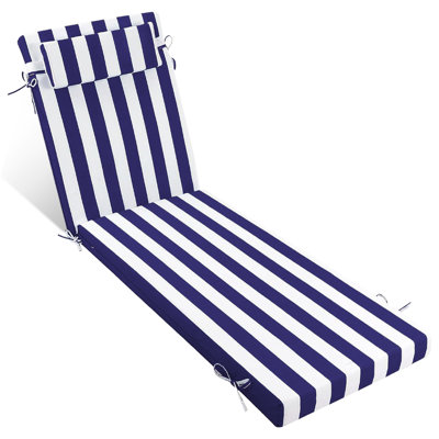Outdoor Lounge Chair Cushion 72 X 21 Inch, 3.14 Inch Memory Foam, Waterproof & Uv Resistant, Reversible Patio Chaise Lounge Cushion