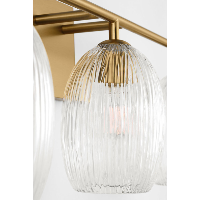 Wilmont Vanity Light, Burnished Brass, 3