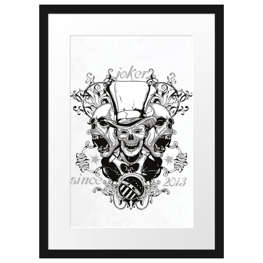 Gerahmtes Poster Joker White