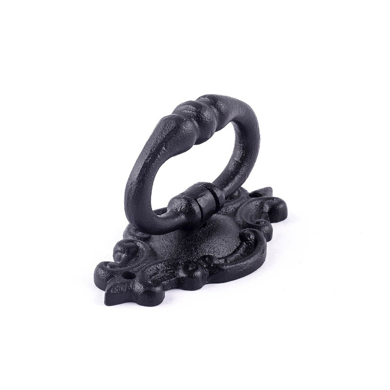 Black Iron Ornate Traditional Drop Bail Ring Pull