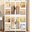 Garde-robe portative avec 12, 2 tringles de suspension et un organisateur d'organisation. Portes et tiges magnétiques. Range des courtepointes, des livres. Matériau en Pp robuste. Assemblage facile. Blanc
