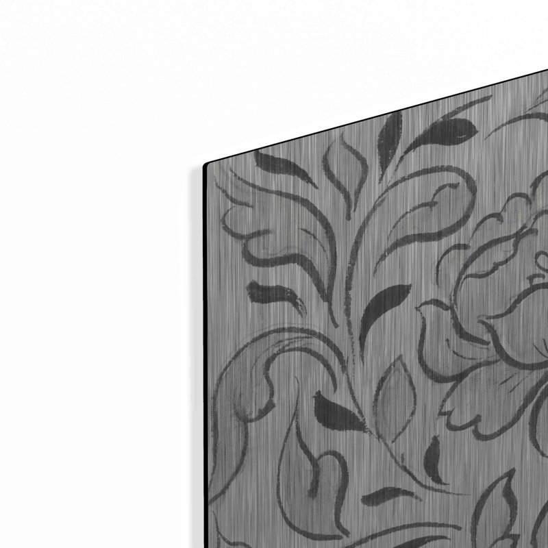 «Peacock Garden IV BW» par Miranda Thomas - impression sur toile non encadrée, H 36 po x l 36 po x P 0,13 po