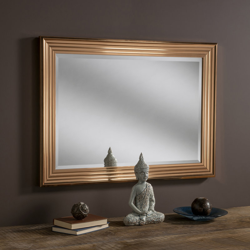 Destinee Copper Rectangle Wall Mirror, 129cm H x 75.5cm W