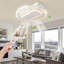 Ventilateur de plafond moderne sans feuille de 20 pouces avec moteur réversible amovible et lavable à télécommande