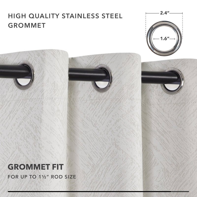 Boast Blackout Curtain Pair, 52'' W x 72'' L, Cream