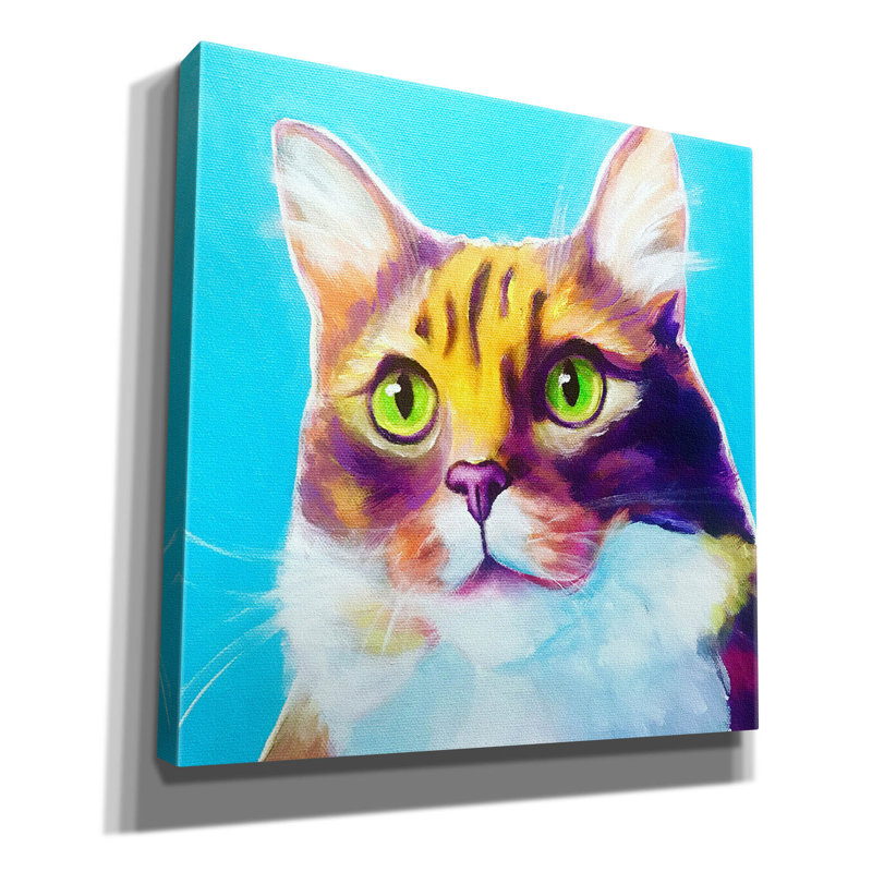 " Cat - Willow " by Dawg Painter, 37" H x 37" W x 1.5" D