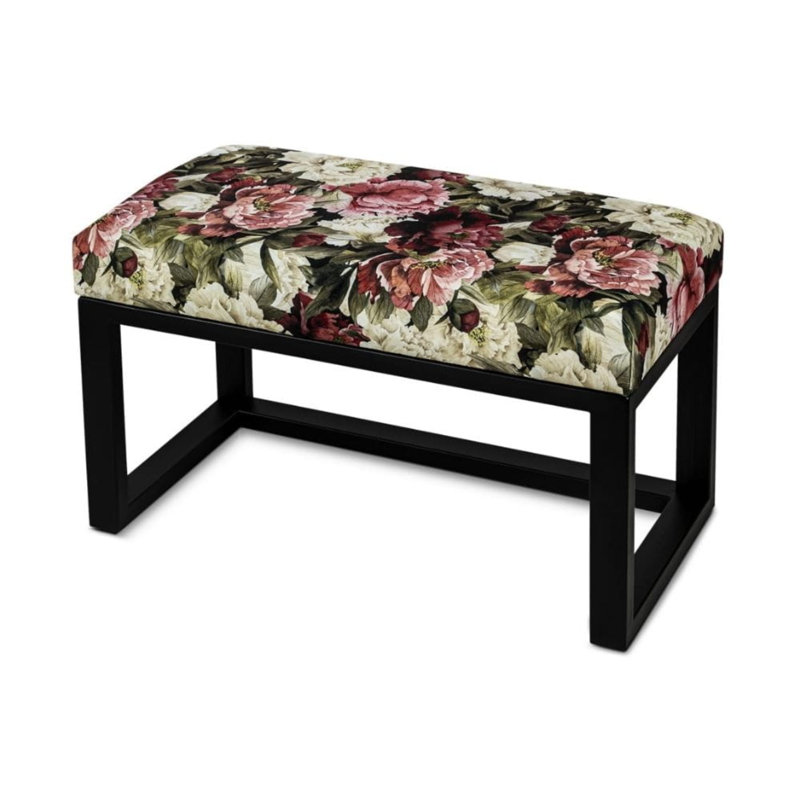 Timaios Velvet Upholstered Bench, H45 x W70 x D35cm