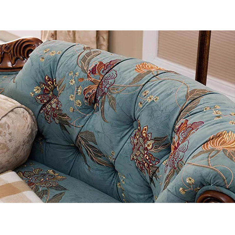 Chaise longue rétro en bois sculpté