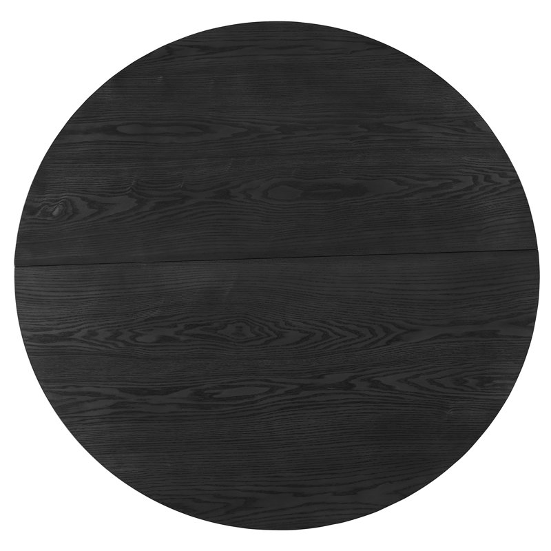 Table de salle à manger Uday, Noir