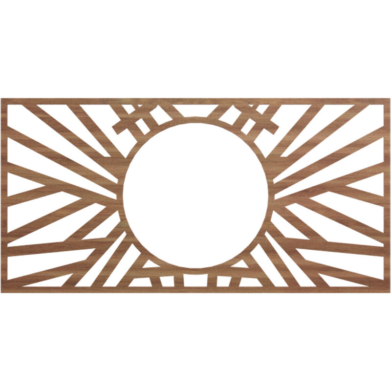 Hoover Ceiling Medallion, Walnut, 19" H x 38" W x 0.38" D