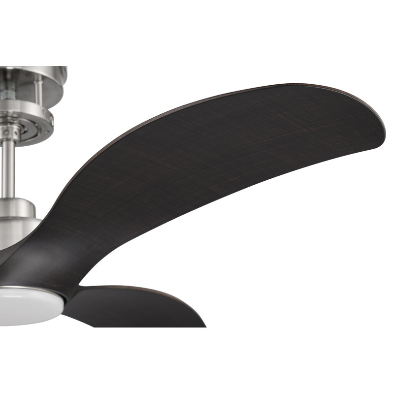 Alli 60'' Ceiling Fan with LED Lights, Brushed Polished Nickel/Black