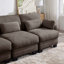 Canapé d'angle modulaire capitonné avec pouf amovible