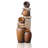 44" Rustic Stacked Pot Outdoor Water Fountain with LED Light, Cascading Waterfall Stone & Jar Design, Weather-Resistant Resin Garden Feature for Patio