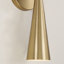 Applique murale moderne fuselée 2 lumières l 5 po x H 19,25 po en laiton mat-123843793-123843791