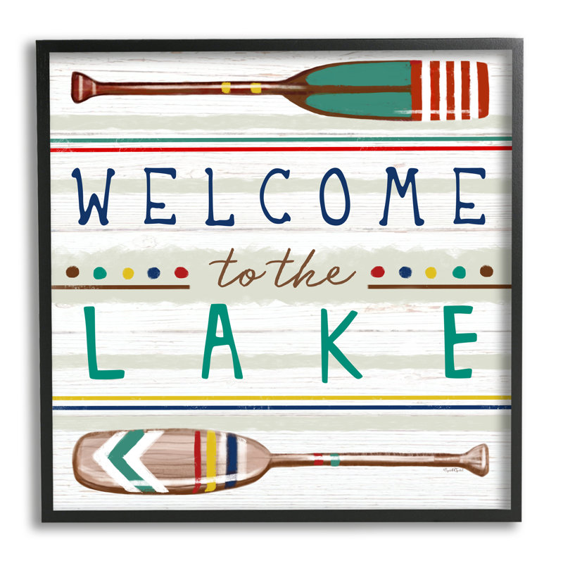 «Welcome To Lake», art mural texturé giclée par Elizabeth Tyndall_aq-509, H 24 po x l 24 po x P 1,5 po