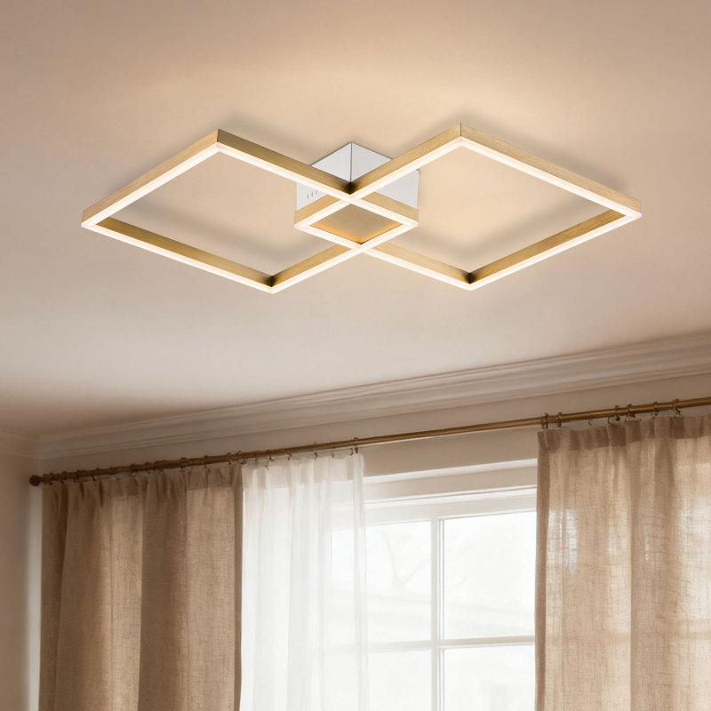 Rients Acrylic LED Flush Mount, Satin Dark Gray