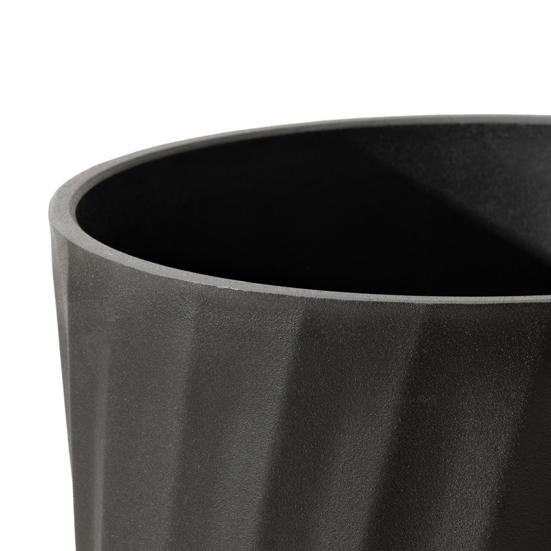 Bee 24 Inch Tall Planter with Shelf Insert, Morden Large Round Plant Pot Container for Indoor/Outdoor, Front Door, Patio and Deck