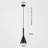 Modern Black Pendant Light with Conical Shade – Adjustable Hanging Ceiling Lamp, E26 Socket, No Bulb