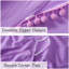 Ensemble de housse de couette pour très grand lit, mauve, 104 po x 90 po + 2 taies d'oreiller, microfibre brossée douce-126220273-126220275