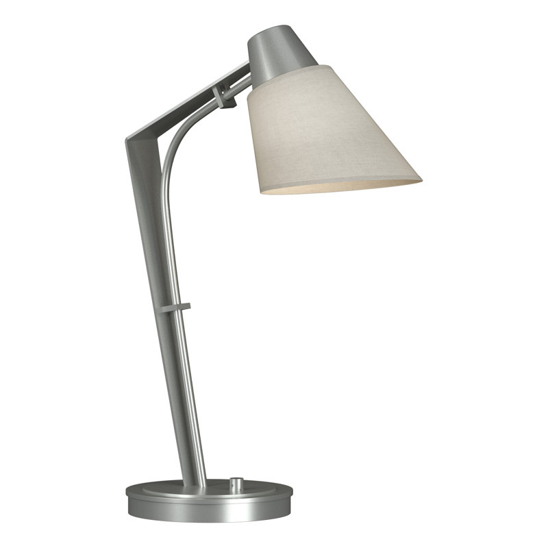 Reach 21.9" Desk Lamp, Flax, Vintage Platinum
