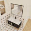 Meuble-lavabo mural avec lavabo en céramique