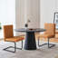 19" H Mid-Century Modern Armless High Back Side Chair Leathaire Upholstered Dining chairs-1123096358