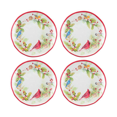 Winter Birds, 6" Melamine Plate S12