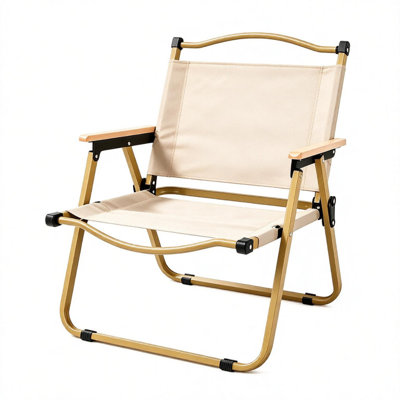 Chaise de camping pliable, 54 x 47,5 x 62 cm, grand cadre en aluminium noir 600D, tissu Oxford pour activités de plein air, chaise portative pour barbecue - noir