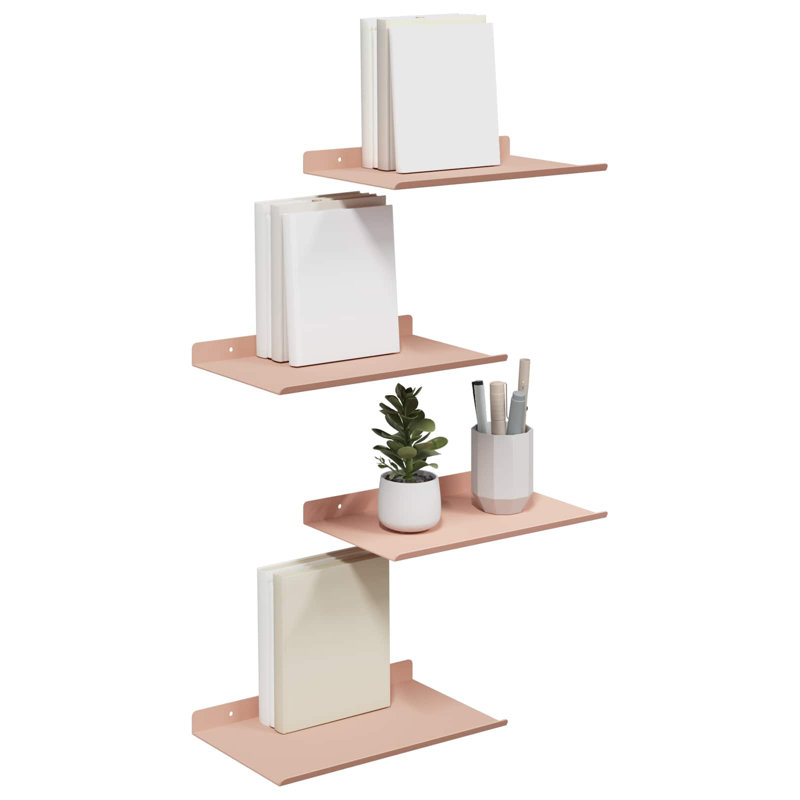 Steel Floating Shelf, Pink