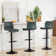 Lolar Swivel Upholstered Adjustable Height Counter Stool with Metal Frame