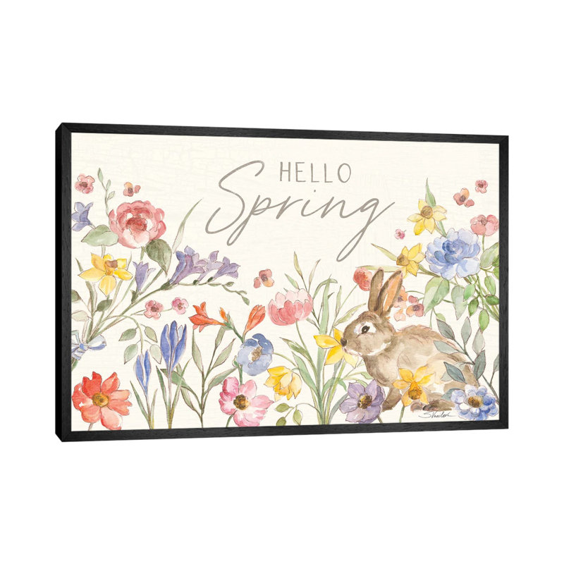 Happy Easter I by Silvia Vassileva - Gallery-Wrapped Canvas Giclée on Canvas, Black Floater Frame, 45.72cm H x 66.04cm W
