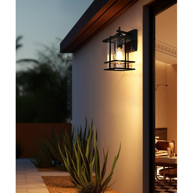 Jaqueline 7 Inch Outdoor Wall Sconce in Black