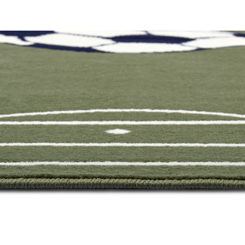 Short pile children's rug Estadio green, Rectangle 120 x 170cm