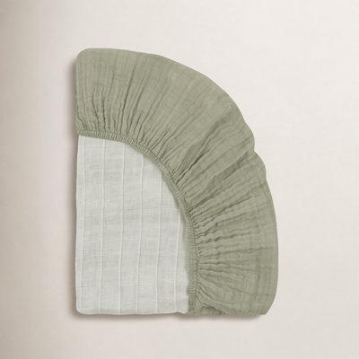 Matcha Muslin Mini Crib Sheet