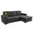 96 Inch Linen L Shaped Sleeper Sofa Bed, Storage & Thick Armrest, Tufted Oversized Couch-1516826675