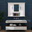 Armoire de rangement murale 36 po, armoire murale avec miroir, armoire à pharmacie avec porte triple-1528085783