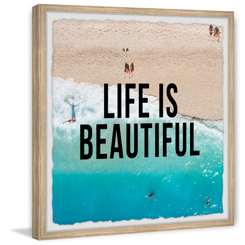 Life Is Beautiful III 1 Piece Single Picture Frame Painting, 81cm H x 81cm W x 3.81cm D
