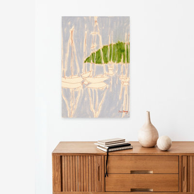Contemporary Art Abstract Contemporary Landscape Seascape Wall Art 1 Piece Wrapped Canvas Wall Art