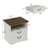 White Compact Nightstand Cabinet With Antique Bronze Pulls-369094753