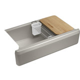 Riverby Undermount Single-Bowl Farmhouse Workstation Kitchen Sink With Tall Apron