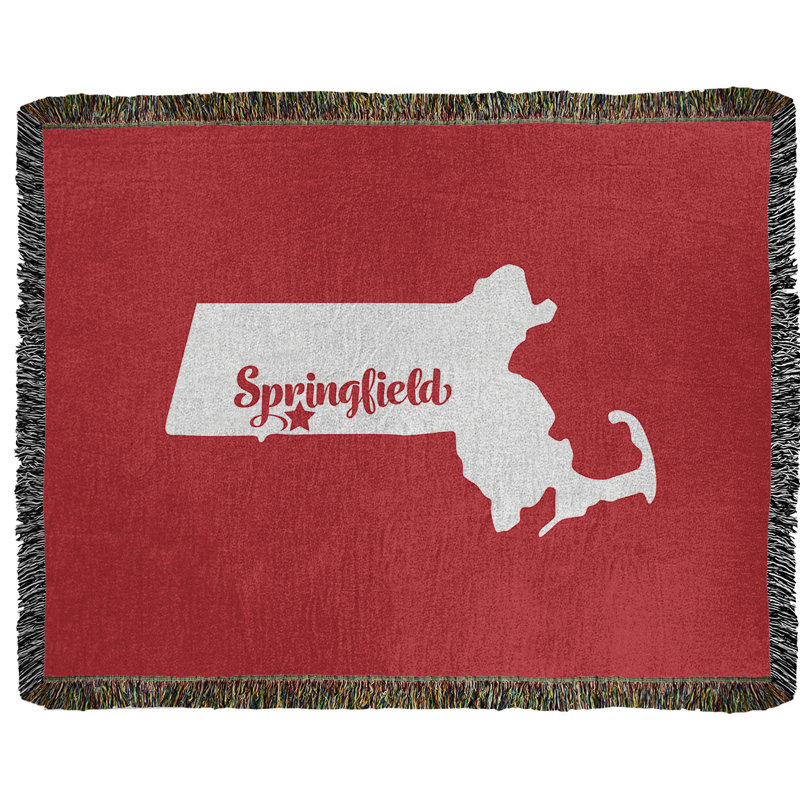Jeté en coton tissé springfield massachusetts, l 37 po x L 52 po, Rouge